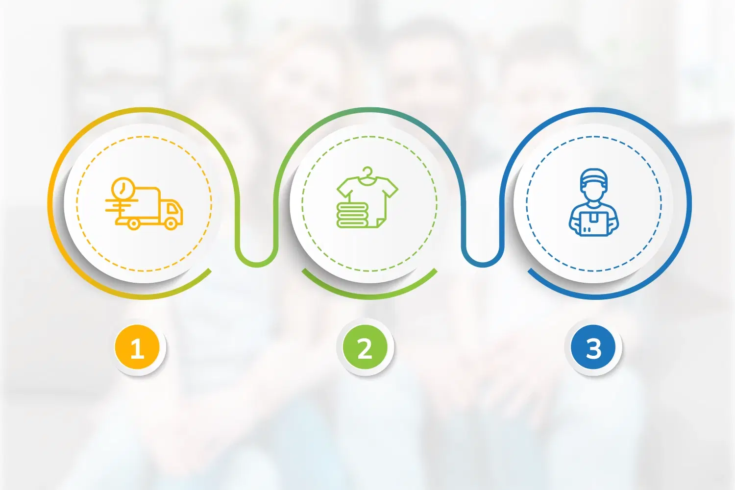 A neatly folded stack of clean, colorful towels.